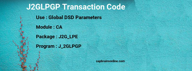 SAP J2GLPGP transaction code