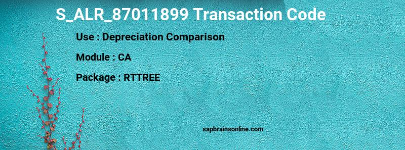 SAP S_ALR_87011899 transaction code