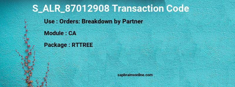 SAP S_ALR_87012908 transaction code