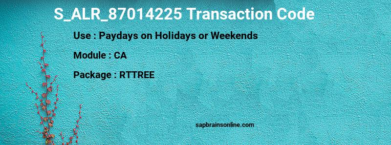 SAP S_ALR_87014225 transaction code