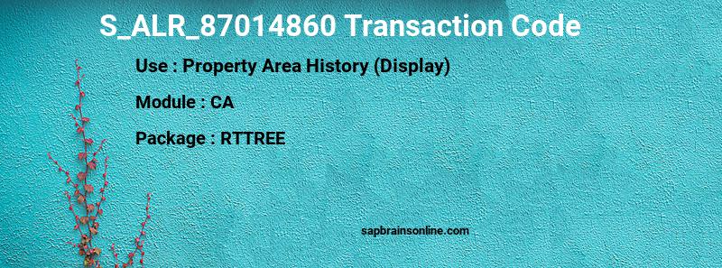 SAP S_ALR_87014860 transaction code