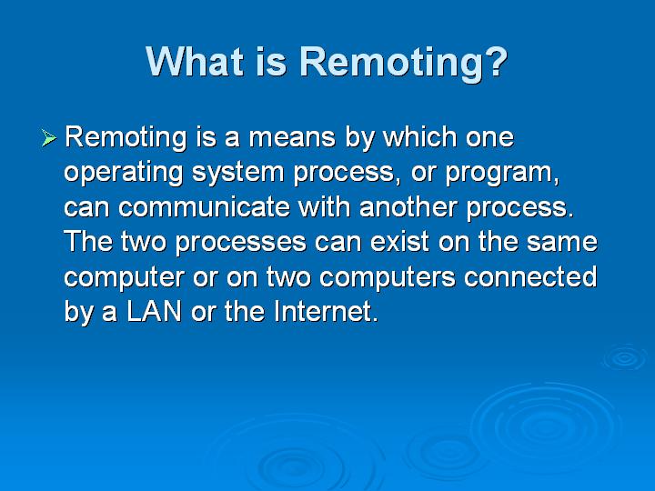 57_What is Remoting
